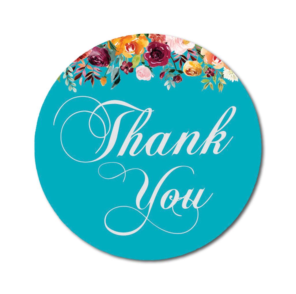 Дорогой сувенир 45 шт. фуксия розовый круглый цветочный спасибо наклейки DIY конверт уплотнения-1,6