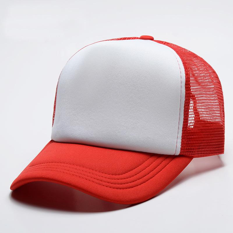 Truck hat sponge mesh hat printed logo light board cap sun protection breathable sun hat sun hat embroidery