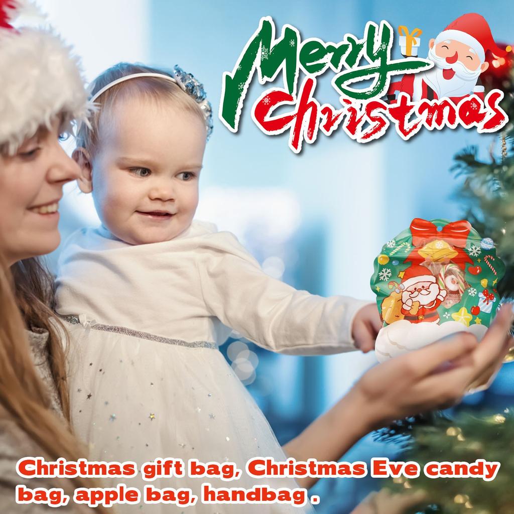 10 PCS Christmas Gift Bags Perfect For Birthday Parties And Candy Chocolate Packaging Christmas Decor Supplies Holiday Decoration