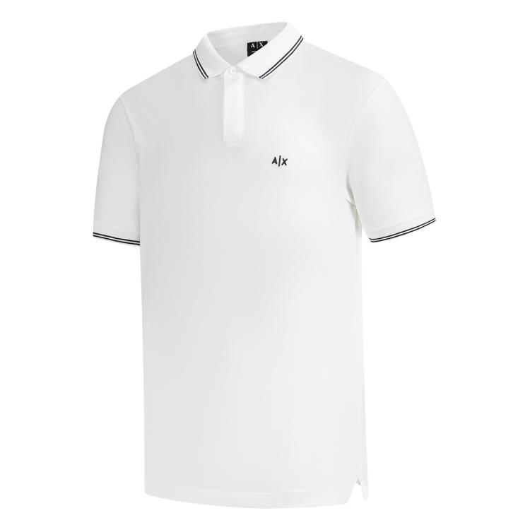 Armani Exchange Цветной блок Полоски Логотип Простой Мода Классический Универсальный Удобный Дышащий Поло Мужские топы XM001287-AF17321-26S-U0009