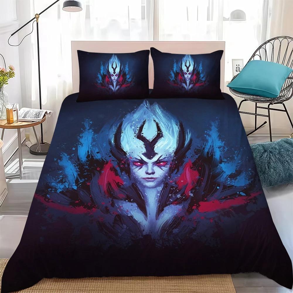 3D Print D-Dota 2 Game Fashion Duvet Cover Pillowcase Bedding Set Single/Twin Size Home Decor Gift for Students And Adults 2/3pc
