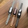 Металлический ремешок для Xiaomi Mi Band 8 7 6 5 4 3 браслет на запястье роскошный блестящий полностью инкрустированный бриллиантами браслет из нержавеющей стали сменный ремешок для часов