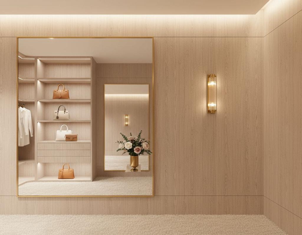 Ionic Brass - Modern Column Wall Lamp, 60cm, 2xE14, Gold Brass