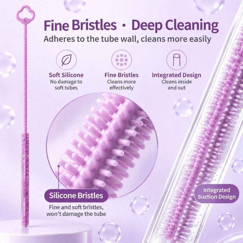 34cm Extended Version Straw Cleaning Brush Soft Bristle Bottle Brush For Long Straws