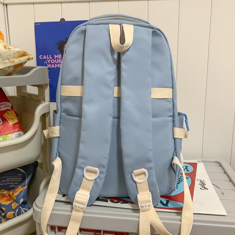 Школьный рюкзак для младших школьников, женский рюкзак большой емкости, контрастный цветной рюкзак для старшеклассников