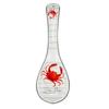 [R6544] - Ceramic Spoon Rest 'La Mer' Red White - 235x80 Mm