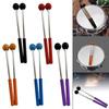 2 Pieces Percussion Drumsticks Metal Rod Lightweight Rubber Head Drum Mallets for Xylophone