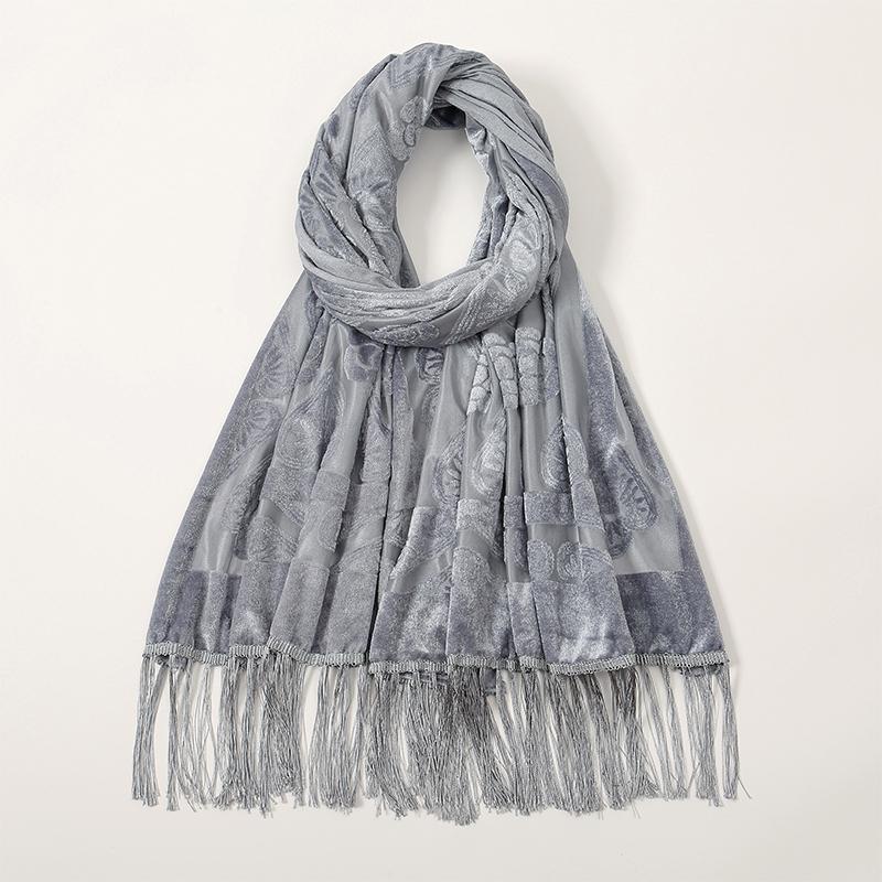 NEW Fashion Women Cut Flowers Hollow Lace Gradient Flower Silk Scarf Spring Shawls and Wraps Towel Femme Beach Sjaals