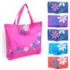 1PC Button Closure Tote Shopping Bag Grocery Reusable Foldable Oxford Cloth Large Capacity Floral