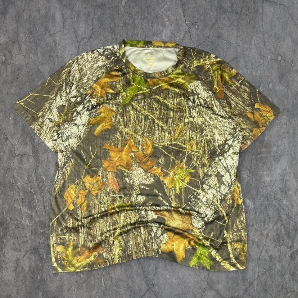 Камуфляжная футболка Realtree Game Winner Mossy OAK, легкая, зеленая, размер 2XL
