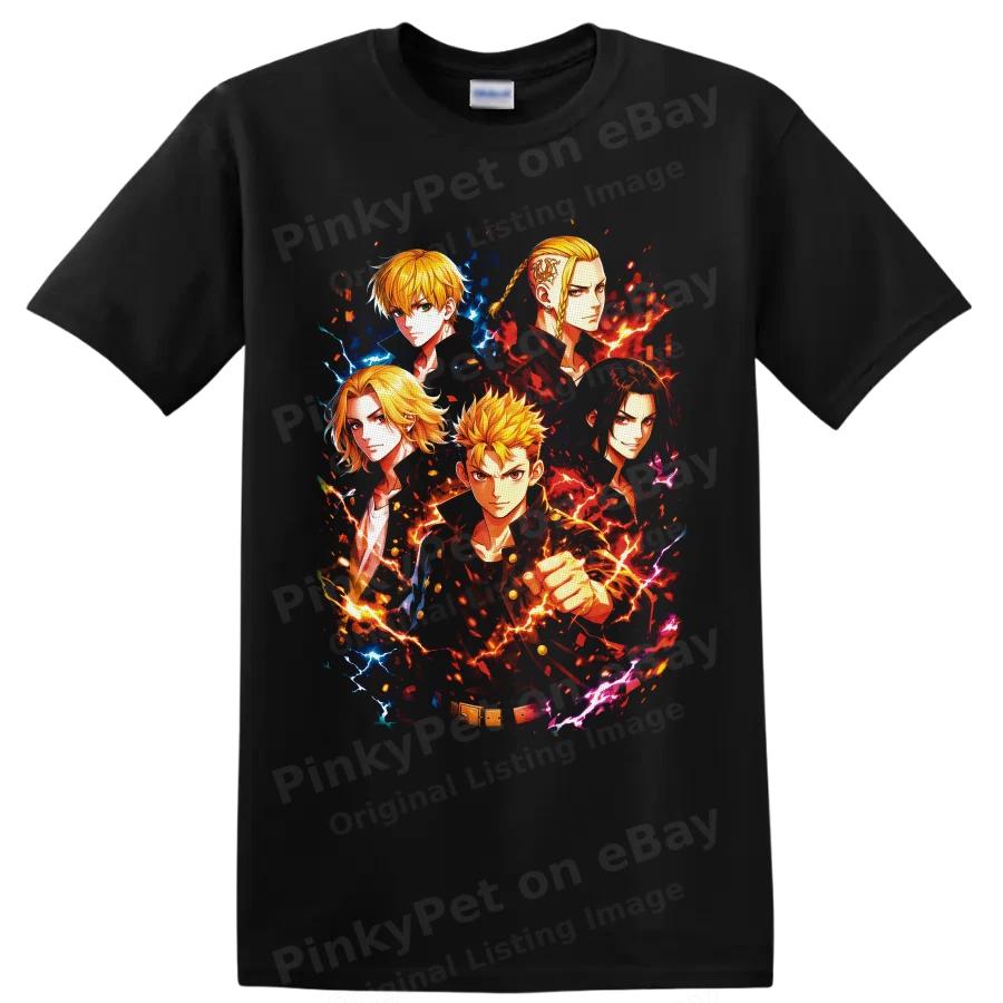 Tokyo Revengers T Shirt w/ Takemichi Mikey Draken Anime Manga Graphic Art Tee