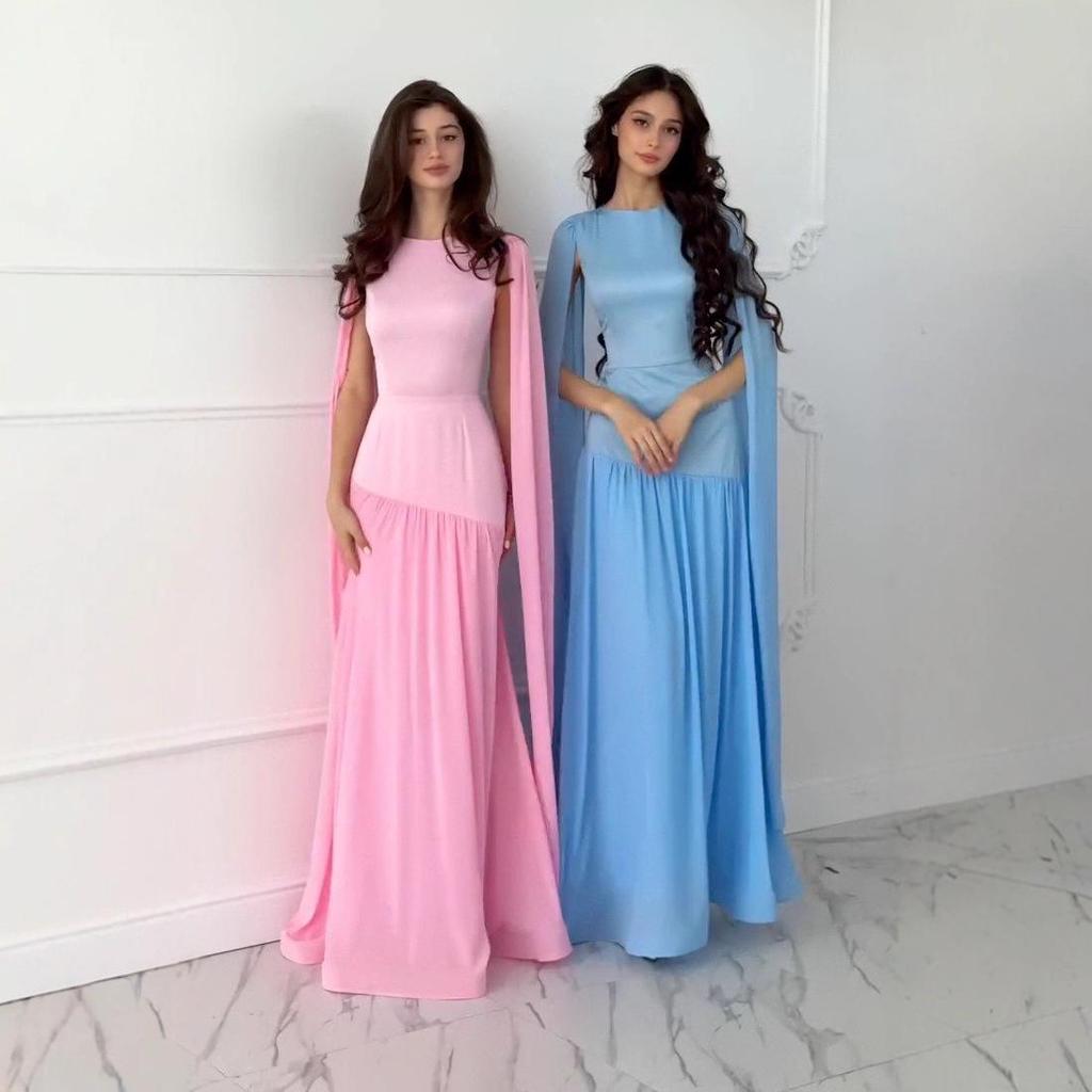 Летнее европейско-американское платье с рукавами-кейпами на завязках, стройнящее