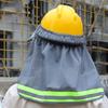2025 Summer Sun Shade Safety Hard Hat Neck Shield Helmet Sun Shade Reflective Stripe Cap Cover for Construction Workers