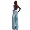 Blue Retro High Waist Wide-leg Jeans for Women In Spring Loose Lazy Relaxed Pants for Women Wide-leg Trousers for Women In Spring