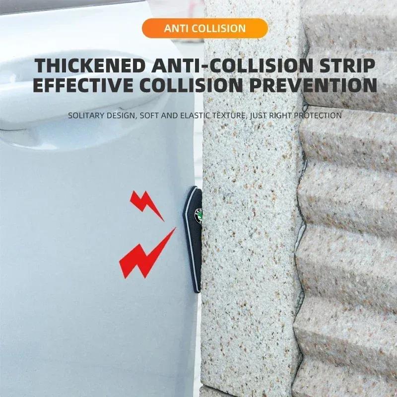 4PCS Silicone Car Door Corner Cover Bumper Collision Anti-scratch Protector For skoda octavia a5 a4 mk1 fabia superb rapid mk3