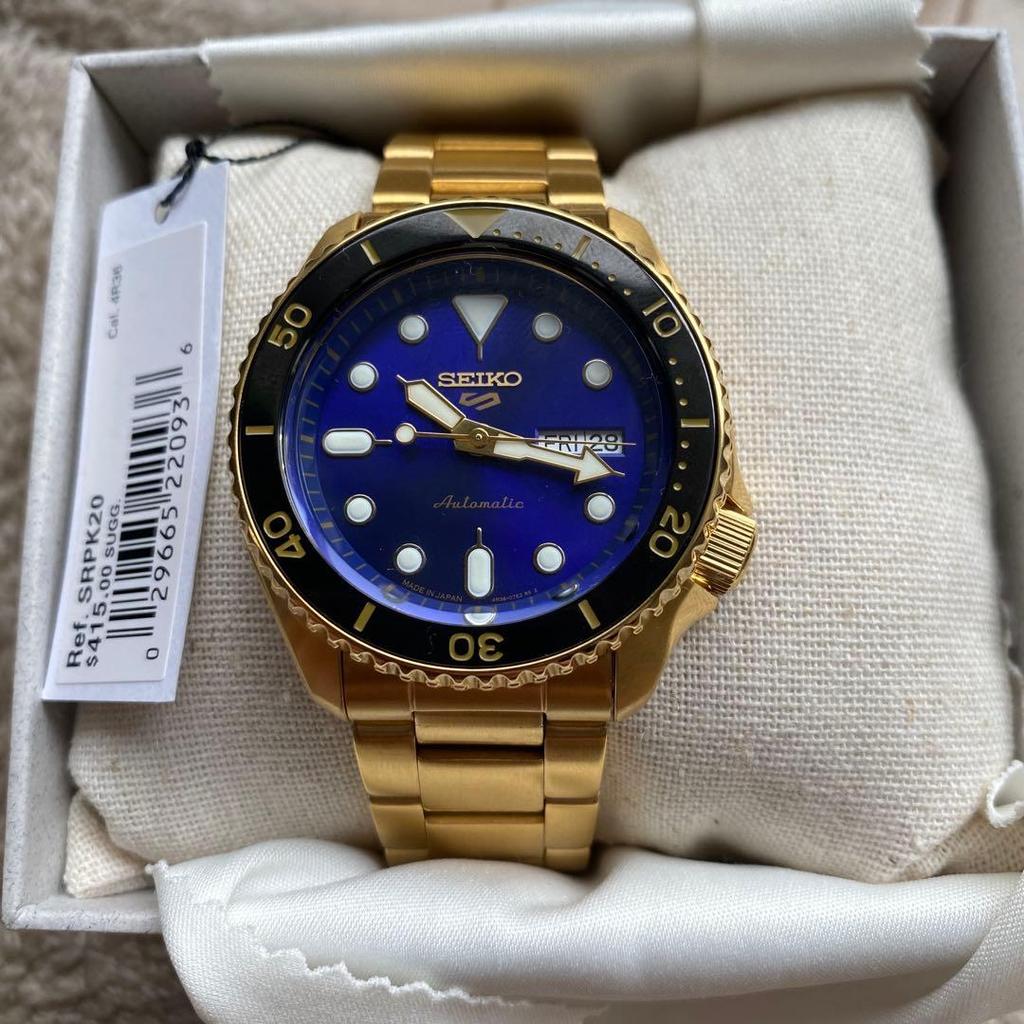 Used Rare Seiko 5 SRPK20 US Exclusive Unused Submariner-style
