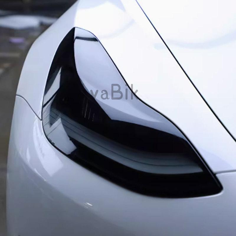 Пленка PPF для фар и задних фонарей для Tesla Model 3 2016- Черная Прозрачная Защитные наклейки из TPU с защитой от царапин и самовосстановлением