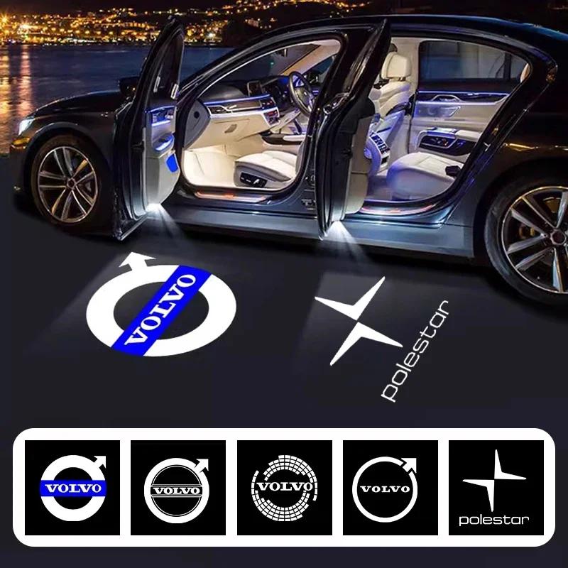 2Pcs Led Car Door Projector Lamp Ghost Welcome Light For Volvo Rdesign Polestar AWD V50 S60 XC60 S40 XC40 XC90 V40 V60 S60 S80