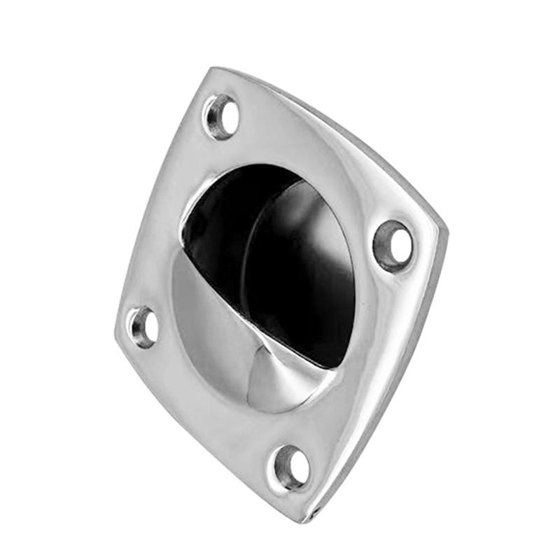 1 PCS Marine Flush Pull Sliding Door Handle Silver Stainless Steel For Motorboat Marine RV Cabin Accesories
