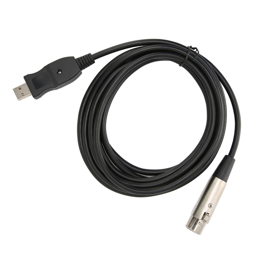 Microphone Converter Cable USB To XLR Adapter Wire with Sound Card for Musical Instrument Recording Karaoke