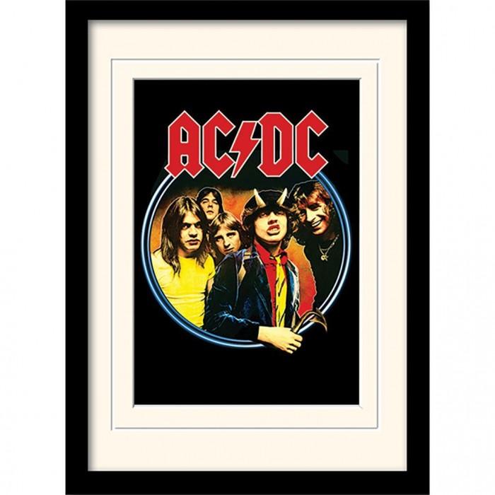 AC/DC Group Shot Mounted Print