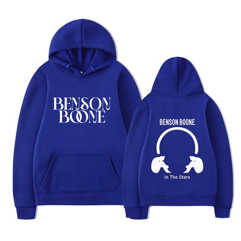 Принт Benson Boone Мужские толстовки Мальчики Харадзюку Девочки Хип-хоп Пуловер Причудливый Музыкальный Подарок Повседневная Свободная Удобная Толстовка