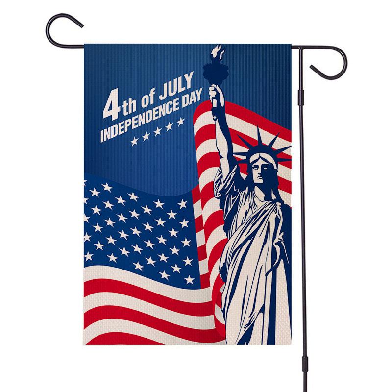 Патриотический флаг One Nation Under Welcome Garden Flag Inch Двусторонний баннер для украшения улицы в честь Дня независимости и Дня памяти