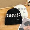 Hat Women's New Winter Style Color Blocked Plaid Thickened Knitted Hat Korean Version Versatile Plus Velvet Ear Protection Face Small Warm Hat