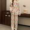 Fashion Colorful Bear Women's Kawaii Pajamas Casual Sweet Cute Cartoon Print Homewear New Spring Cloud Cotton Sleepwear