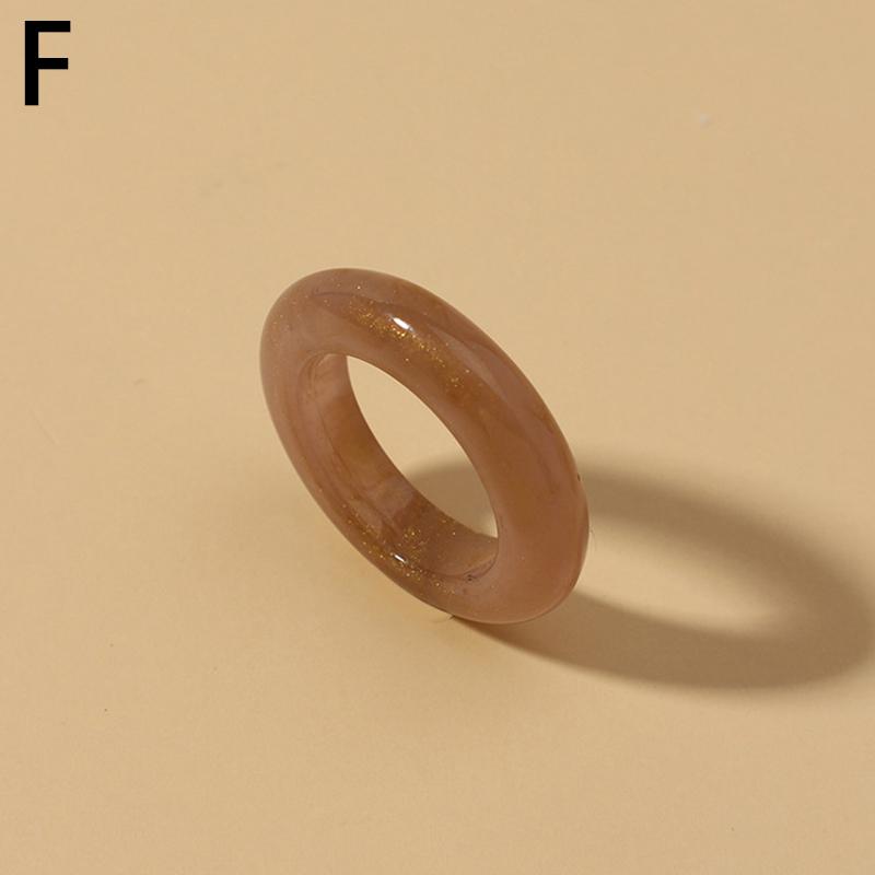 18 мм винтажные красочные прозрачные акриловые круглые кольца из смолы для темпераментных женщин и девочек, простые геометрические украшения, модные подарки