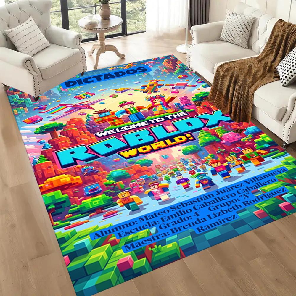 Roblox 347 Area Rug Design for Outdoor Living Rooms Balcony Hallway Anti-slip Rug Decorate Offices Perfect Gift for Women/Men