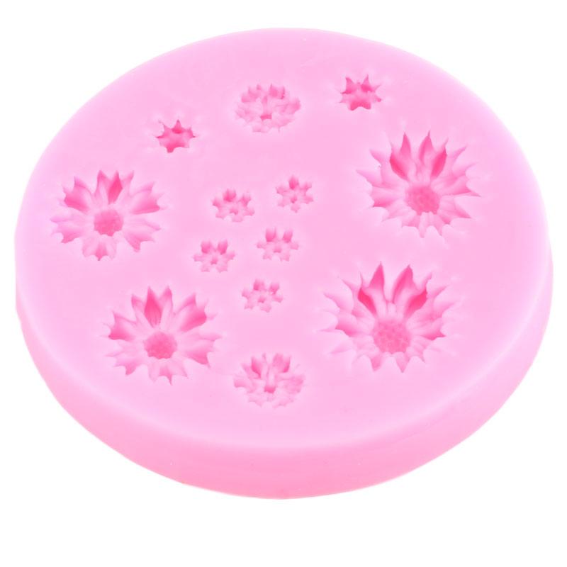 Дейзи дикая хризантема цветок силиконовая форма DIY формы для выпечки кексов Дейзи форма для помадки инструменты для украшения торта шоколадные конфеты форма из смолы