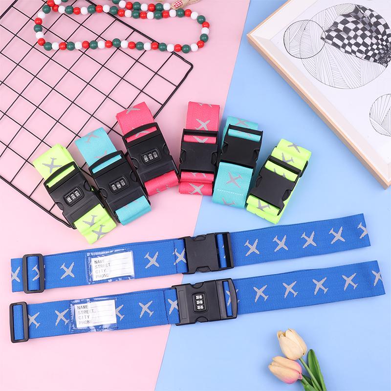 Ремень для багажа для путешествий Регулируемый замок с паролем Упаковочный ремень для багажа Надежный замок Противоугонный ремень для багажа