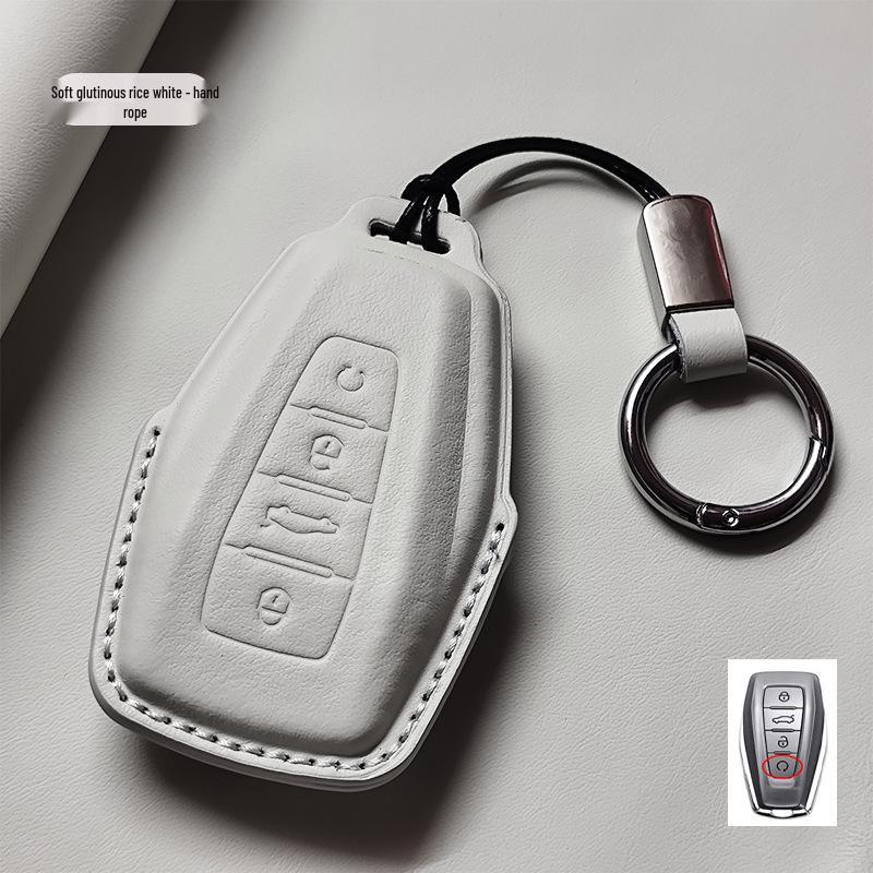 Совместимо с Geely Emgrand, Binyue, Vision X6, Binrui, Boyue - Чехол для ключей из натуральной кожи