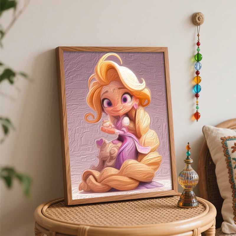 Disney Набор для рисования маслом по номерам «Рапунцель» ручной работы DIY декор для дома подарки, милая блондинка с длинными золотыми волосами арт поделка декор
