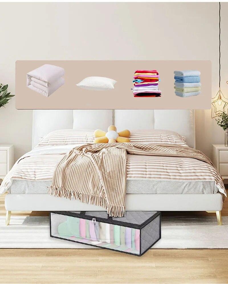 Органайзер для гардероба, ящик для хранения одежды, водостойкий ящик для хранения одежды под кроватью, большая вместительная пыленепроницаемая сумка для хранения, экономия места