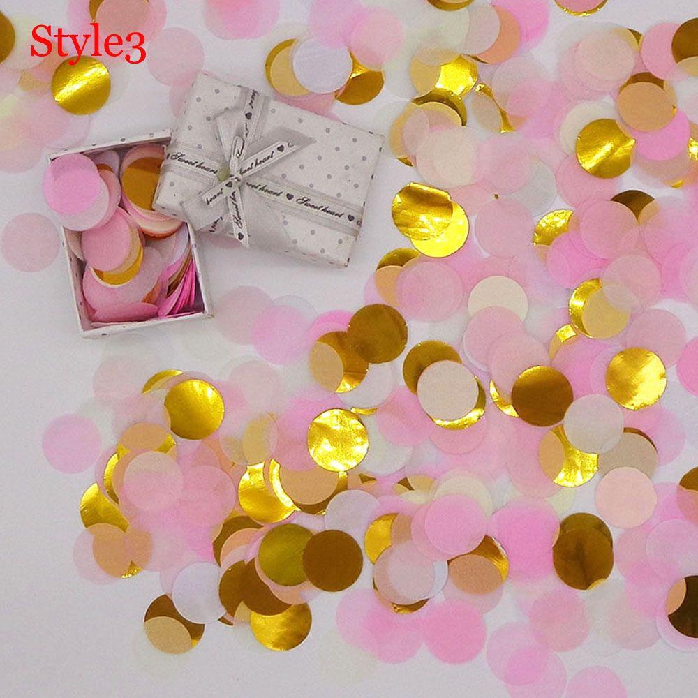 Decor Wedding Mixed Colors Pink Dots Party Decorations Filling Balloons Confetti Tissue Paper Round