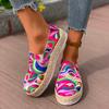 Летние женские мокасины на плоской подошве 2024 года, новый стиль в сочетании с красочными художественными модными повседневными легкими женскими туфлями на плоской подошве для активного отдыха