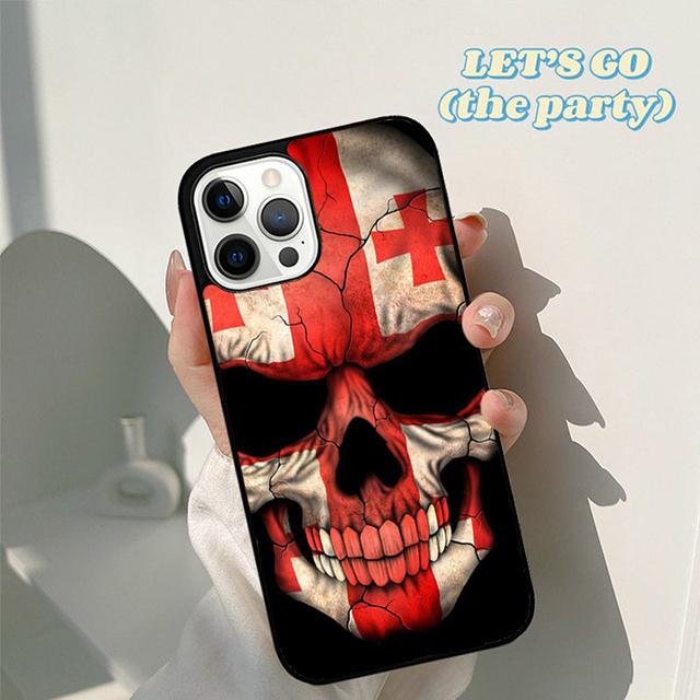 Осенний флаг Грузии в стиле гранж Чехол для телефона для iPhone 17 Air 16 16e 15 12 11 13 14 Pro Max Apple Plus Coque