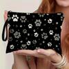 1pc Cute Paw Print Makeup Bag - Large Capacity Portable Toiletry Organizer with Zipper Closure, Durable Fabric for Travel, Gym