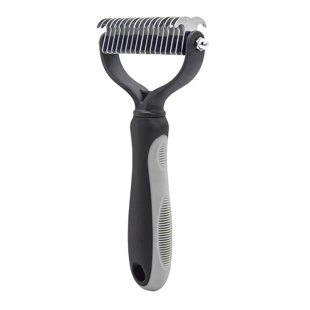 Pet Dog Comb Hair Remover, Cat Comb for Long Hair Curly Dogs, Undercoat Rake Dematting Brush, Pet Grooming Supplies