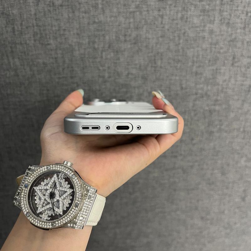 Чехол для OPPO Find X9 Pro Простая подставка Узор из ПУ кожи Гальванизированная жесткая крышка из поликарбоната Для Oppo Find X9 Pro Нескользящий бампер