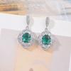 Light Luxury Fashion Temperament Full Diamond Earrings 925 Silver Needle Earrings Inlaid With Zircon Earrings, Multi-Color