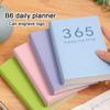 B6 Leather Notebook, 2025 Business Schedule, Student Daily Planner, Self-discipline Punch Card Recorder, Notepad, Memo