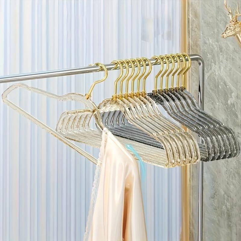 Премиальные прозрачные пластиковые вешалки - Вешалки для организации гардероба, хранения одежды, гладкие и прочные, для дома и квартиры