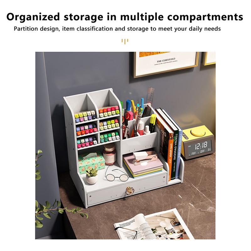 Подставка для ручек Nordic Ins Storage Box Creative Office Desk Candle Box Big Capacity Wooden Rack Wooden Organizer Box W2117