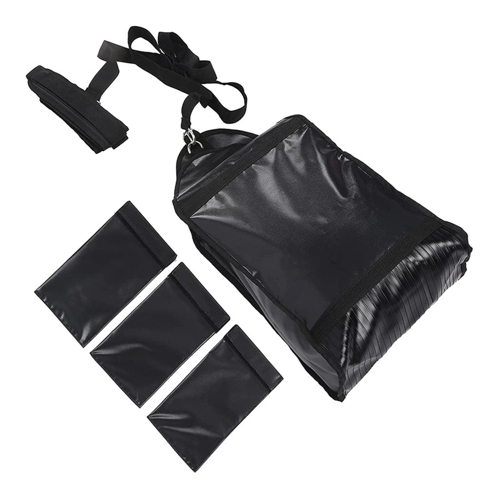 Adjustable Weight Resistance Sled Trainer with 3 Weight Sandbags for Sprinter Speed Training Indoor and Outdoor