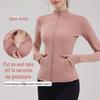 Women's Slim Fit Yoga & Pilates Jacket with Stand Collar and Full Zipper - Ideal for Running, Fitness, and Cycling.