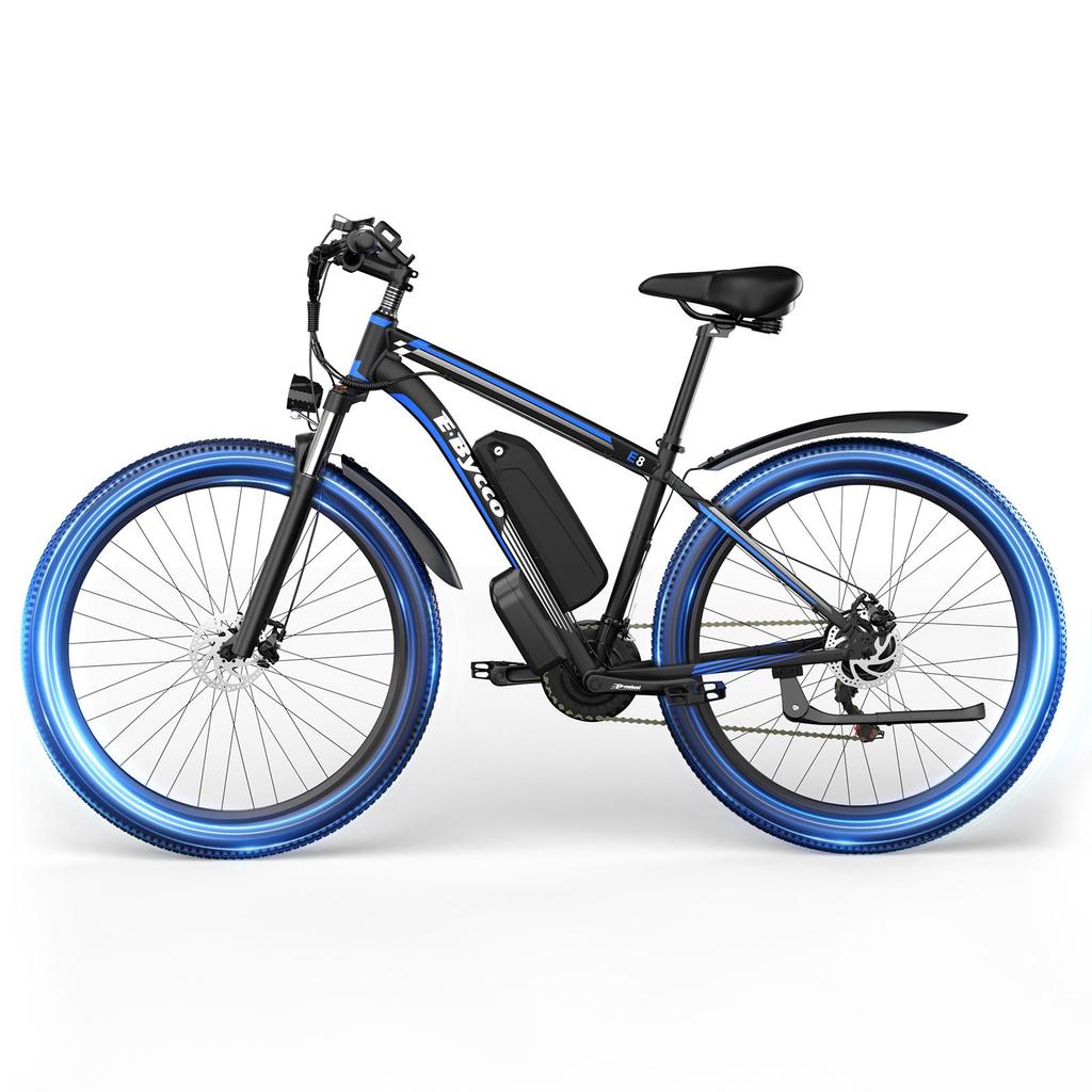 E-BYCCO E8 Electric Bike, 750W Motor, 48V 17.5Ah Battery, 29" Tires, 21 Speed, Mountain EBike
