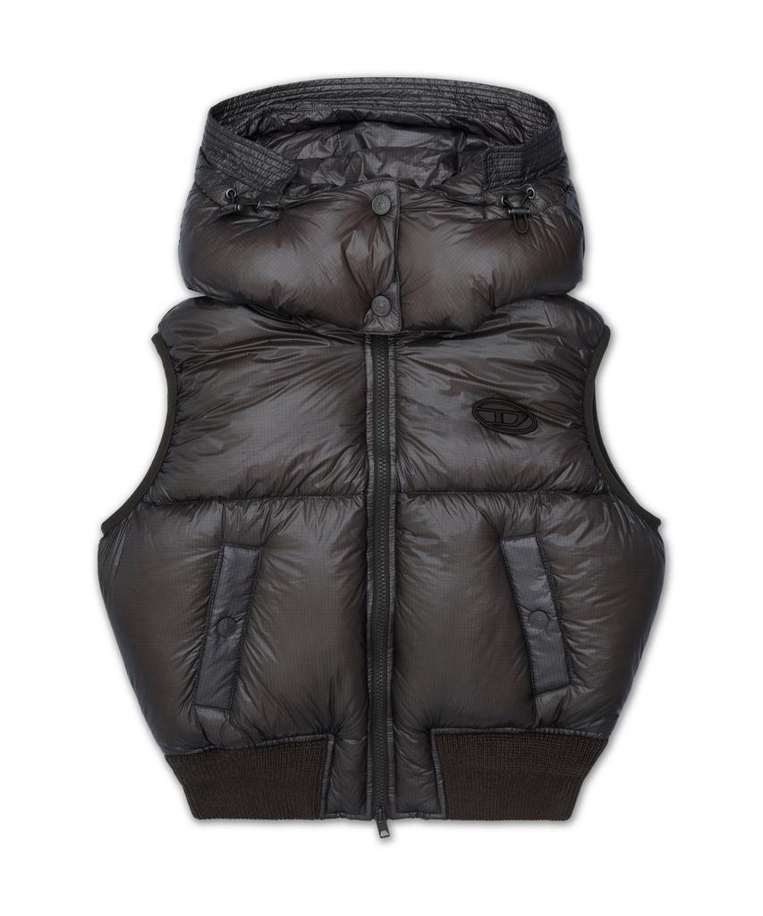 DIESEL W-Fate Down Vest - Brown / A221630Bkcp96H